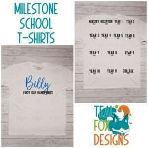 tealfoxdesigns.co.uk - milestone t-shirts