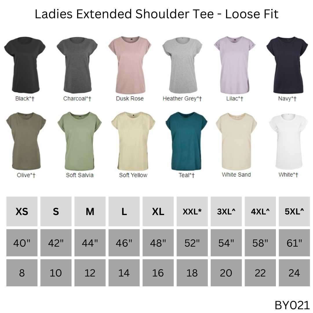 Ladies Extended Shoulder Tee - Image 5