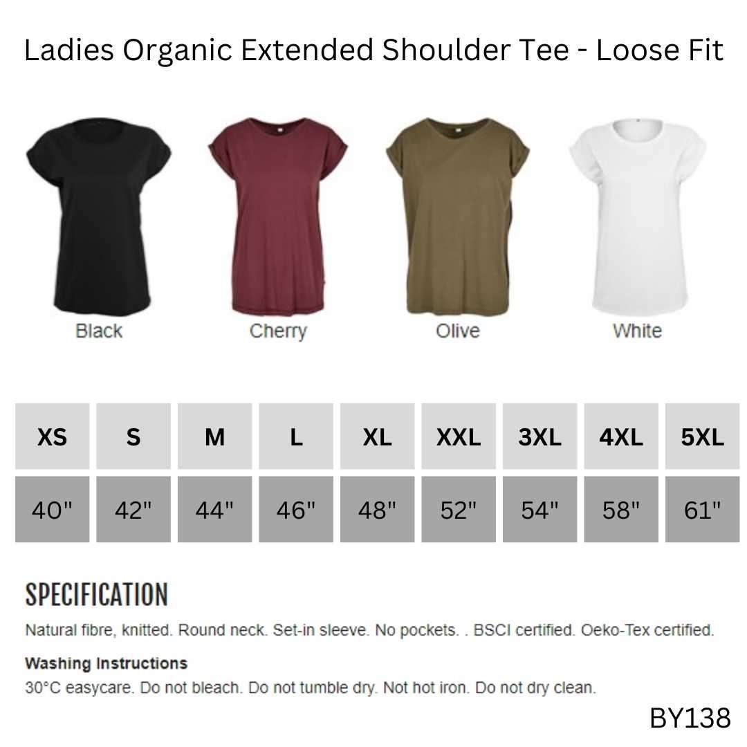 Ladies Organic Extended Shoulder Tee - Image 4