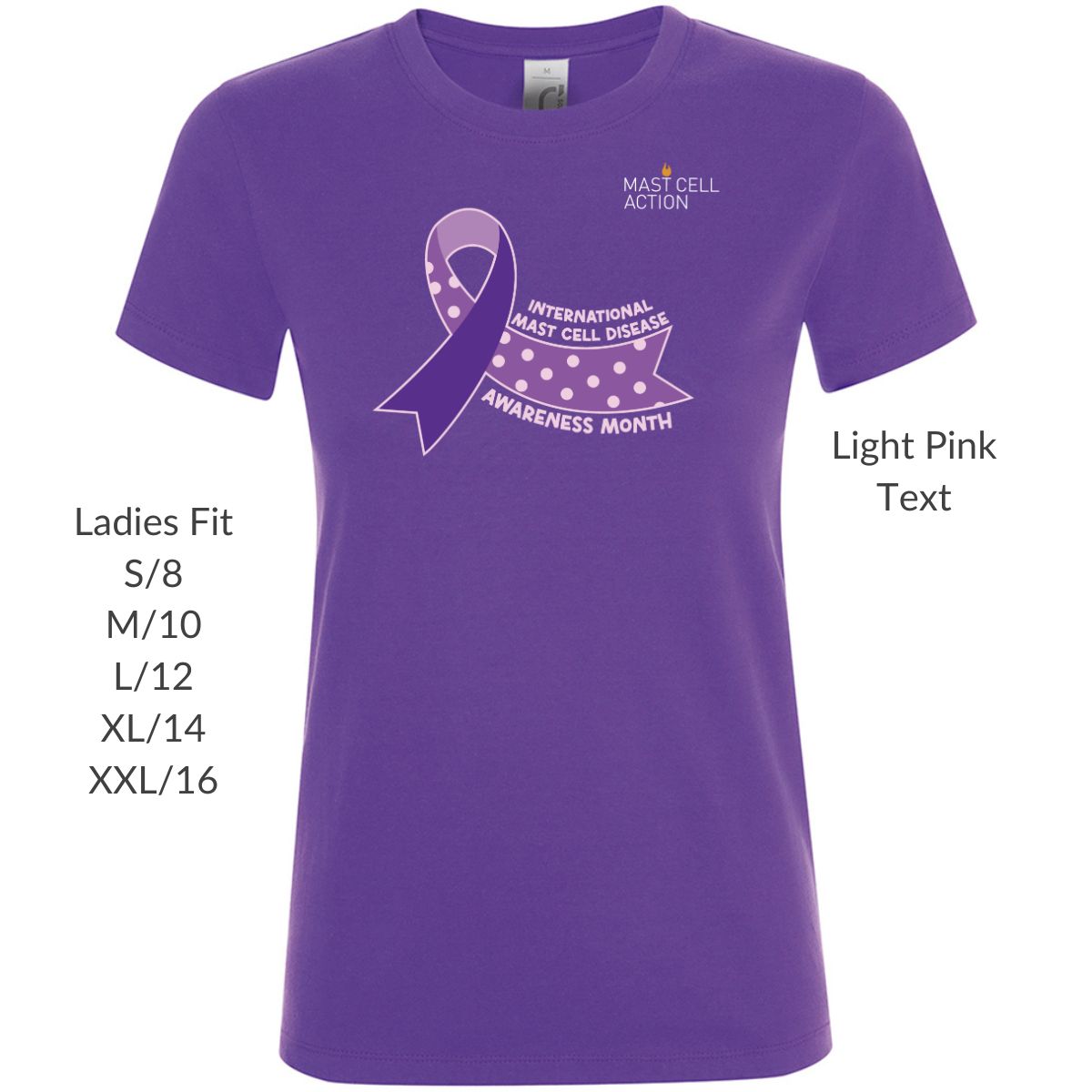 MCD Month Kids Purple Tshirt Pink Text