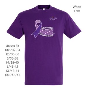MCD Month Unisex Purple Tshirt White Text