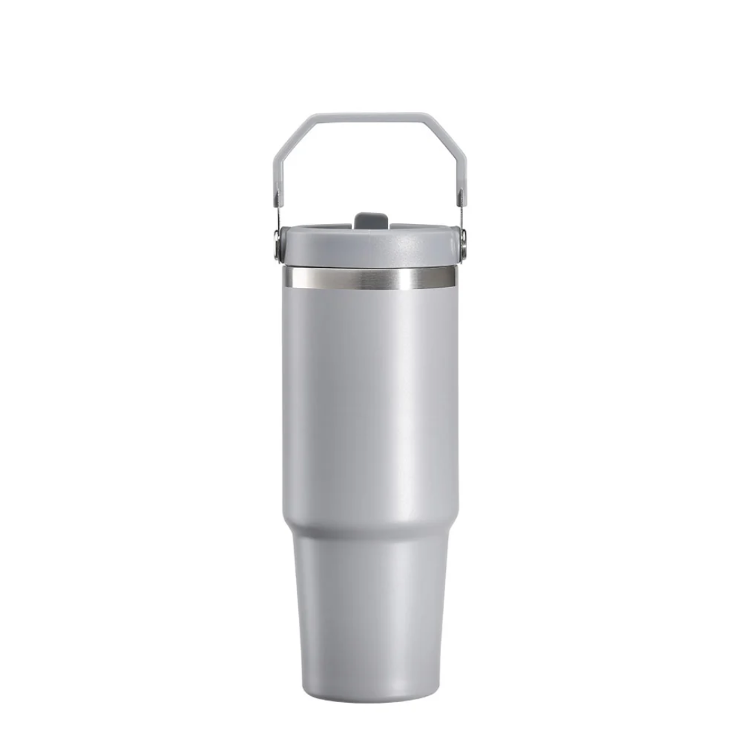 30oz Stainless Steel Travel Mug with Handle - Image 11